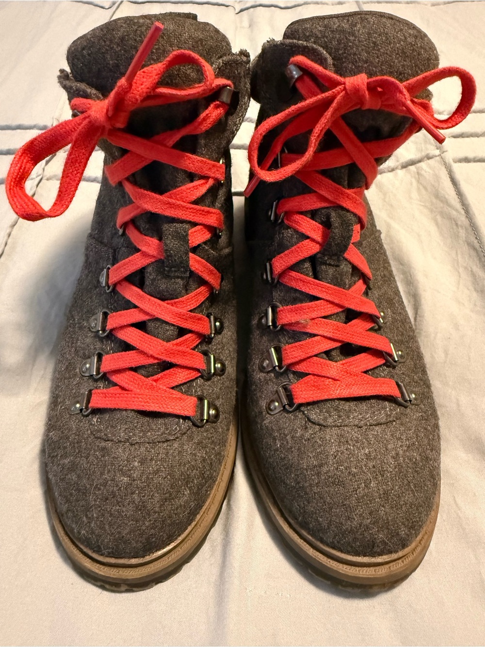 Fergalicious by Fergie - Wool-Blend Women's Hiker Boots with Red-Orange Laces